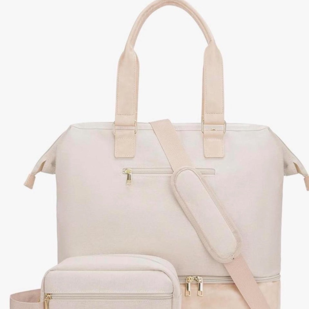 Beige Weekend Bag Set